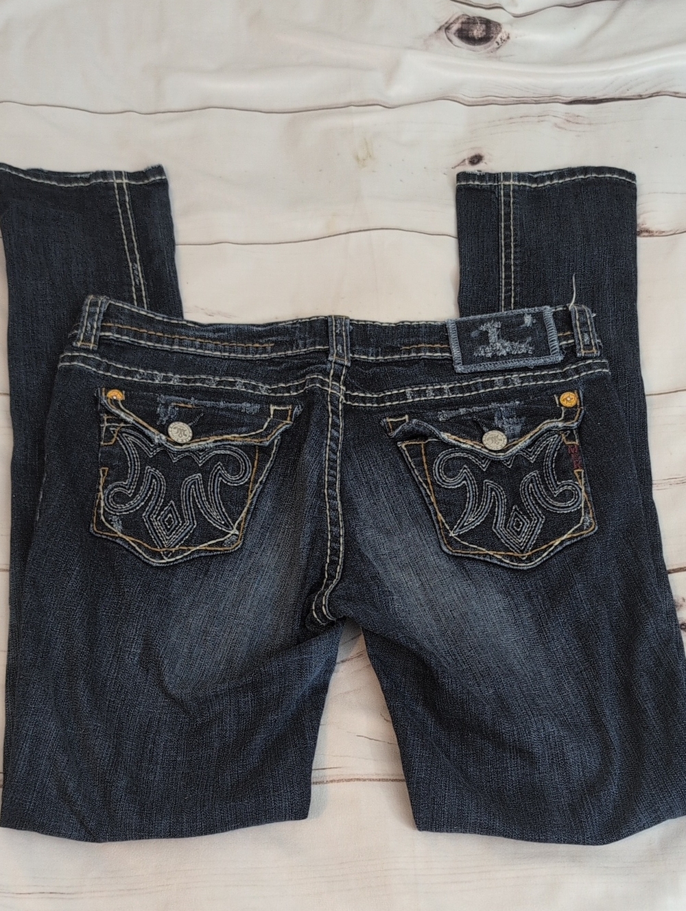 MEK Denim New Oaxaca Cigarette Jeans Women's 32x34 Y2K Western Embroidered - Picture 4 of 6